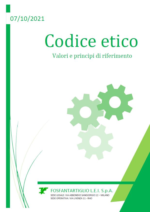 Fosfantartiglio L.E.I. - Fosfantartiglio | The company code of ethics